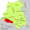Localització de Montant respecte de l'Alt Millars