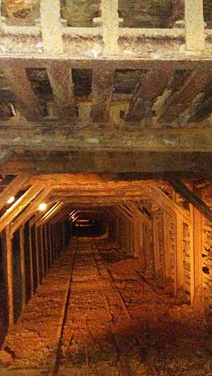 Looking down into mine at Empire Mine