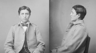 Luther Standing Bear at Carlisle, two photos.png