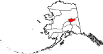 State map highlighting Fairbanks North Star Borough
