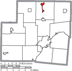 Location of Botkins in Shelby County