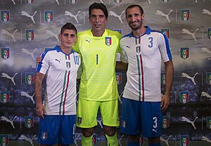 Marco Verratti, Gianluigi Buffon & Giorgio Chiellini