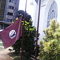 Maroon flag outside St John’s Church, Freetown