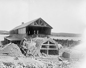 Mira River Brick Works - Kiln buildings, NS - 1910