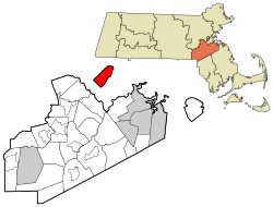 Location as an exclave of Norfolk County in Massachusetts