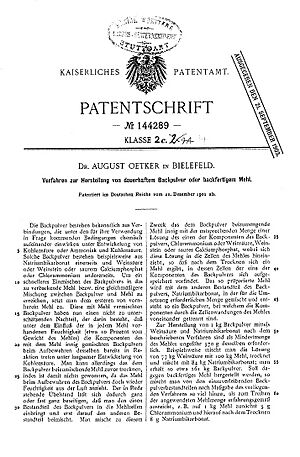 Oetker patent