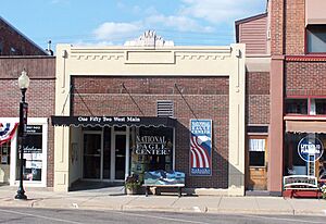 Old National Eagle Center in a storefront building