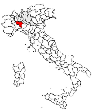 Location of Province of Pavia