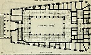 Pictorial Handbook of London (1854), p. 383 – Ground plan of Royal Exchange