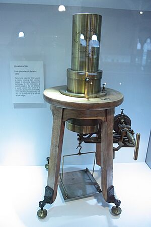 Piezoelectric balance presented by Pierre Curie to Lord Kelvin, Hunterian Museum, Glasgow