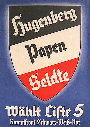 Plakat Hugenberg Papen Seldte 1933