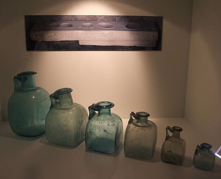 Pompeji 6 Hohlmaße aus Glas