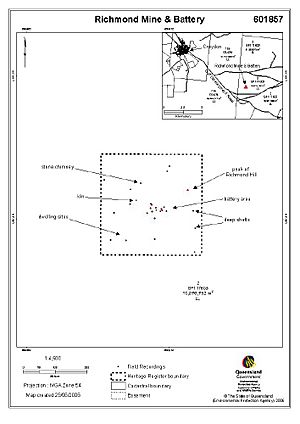 Richmond mine and battery - boundary map (2006)