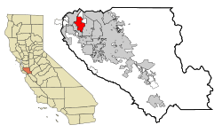 Location within Santa Clara County