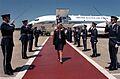 Secretary Widnall arrives at Hanscom AFB