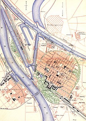 Stadtplan Mannheim 1880