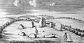 Stukeley's picture of Nine Stones