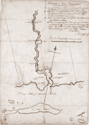 Surveryor's map of Gananoque 1787