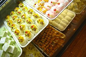 Sweets Mithai in Shops for Diwali and other Festivals of India