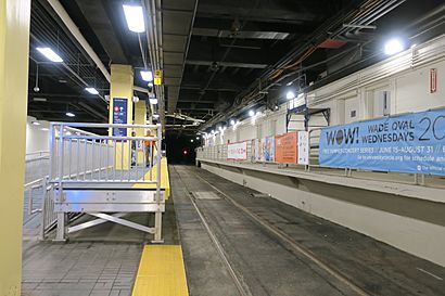 Temporary platform at Tower City.jpg