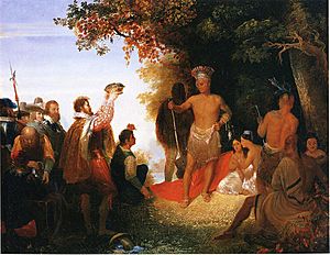The Coronation of Powhatan John Gadsby Chapman