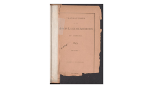 Transactions and Proceedings of the Modern Language Association of America 1884–5