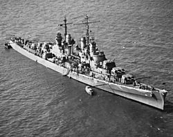 USS San Juan (CL-54) off Norfolk, Virginia (USA), on 3 June 1942 (19-N-31525)
