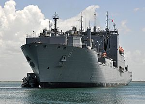 US Navy 100609-N-8241M-061 USNS Wally Schirra (T-AKE 8) pulls into port at Naval Station Guantanamo Bay, Cuba
