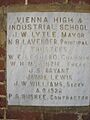 Vienna High and Industrial School signage