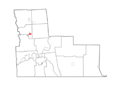 Map highlighting Glen Aubrey's location within Broome County.