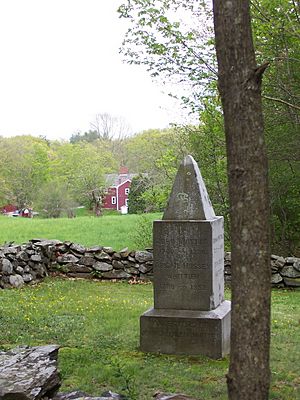 Whittier family gravestone