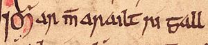 Ímar mac Arailt (Oxford Bodleian Library MS Rawlinson B 489, folio 41r)