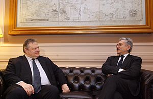 Συνάντηση Αντιπροέδρου Κυβέρνησης και ΥΠΕΞ Ευ. Βενιζέλου με πρώην Π-Θ της Ιταλίας Massimo D’Alema (12362344233)