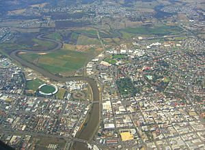 Aerial view of Launceston
