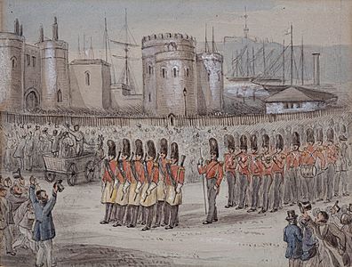 Alfred Tipping - Tipping-98272 - Grenadiers at the Tower of London - 1850s