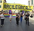 Arcilesbica - Striscione al Gay Pride nazionale di Grosseto (2004)