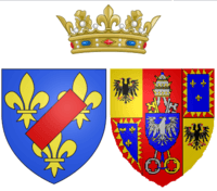 Arms of Maria Teresa Felicitas d'Este as Duchess of Penthièvre