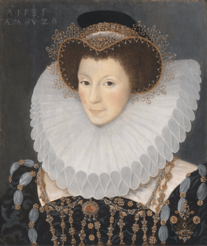 Attributed to John Bettes the Younger Portrait of a Lady 1585
