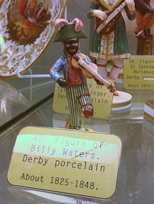 Billy Waters in Derby Porcelain in Derby Museum b