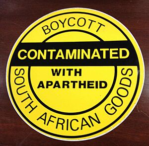 Boycott - Contaminated with apartheid - South African goods