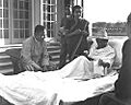 Burmese Premier Thakin Nu with Mahatama Gandhi in New Delhi