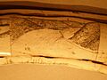 Carved 19th century Eskimo mammoth tusk De Young Museum 34430 detail 1