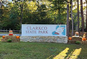 Clarkco State Park Welcome Sign