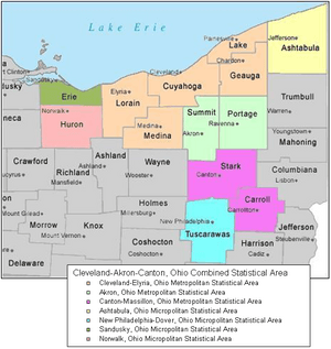 Cleveland-Akron-Canton, Ohio CSA Based on 2013 U.S. Census Definitions