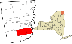 Location in Clinton County and the state of New York