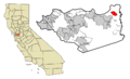 Contra Costa County California Incorporated and Unincorporated areas Bethel Island Highlighted