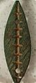 Cowrie shell imitation in green bone, China, Western Zhou Dy (1046BC-771BC) - Jin State