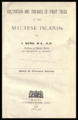 Cultivation and Diseases of Fruit Trees in the Maltese Islands