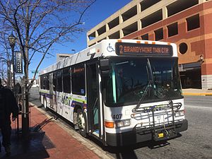 DART First State bus 407 at Wilmington Station