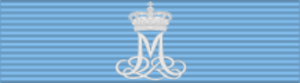 DEN Medal for the Ruby Jubilee of Queen Margarethe of Denmark ribbon